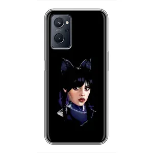 Чехлы Венсдей на Realme 9i Уэнсдей (AlphaPrint) (серьезная Уэнздей)
