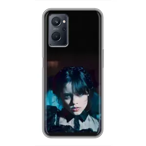 Чехлы Венсдей на Realme 9i Уэнсдей (AlphaPrint) (взгляд Уэнздей)