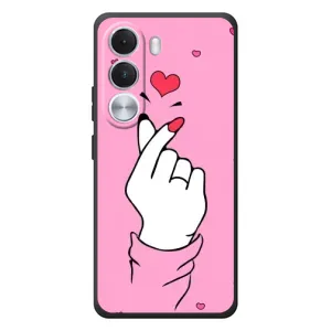 Чехол с принтом для Realme C100i (AlphaPrint - Знак сердечка)