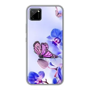 Чохли з квітами для Realme C11 (VPrint) (Метелик на квітах)