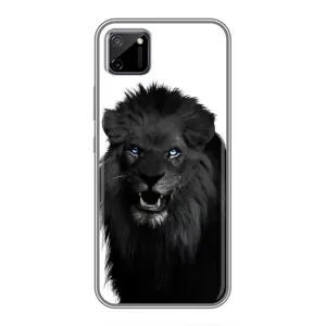 Чохли з картинкою животних Realme C11 (Чорний ЛЕВ)
