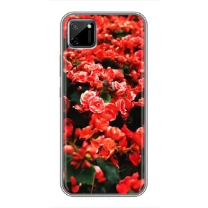 Чохли з квітами для Realme C11 (VPrint) (Квіти червоні)