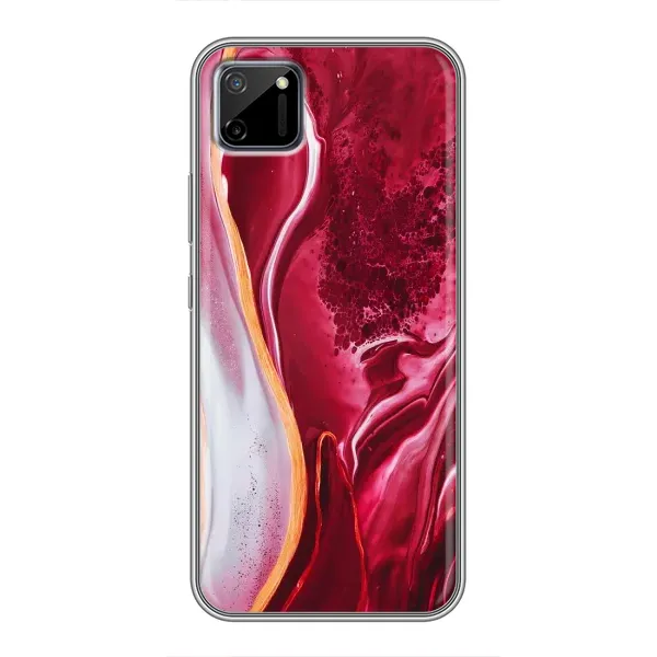 Чохол з принтом «Мрамор червоний» для Realme C11
