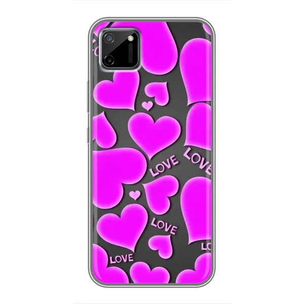 Чехол с принтом «Pink hearts» для Realme C11