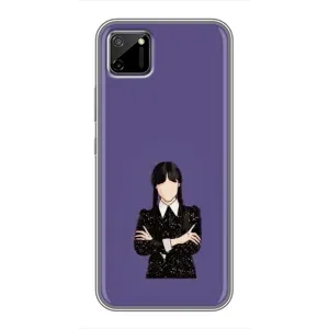 Чохли Венсдей на Realme C11 Уенсдей (AlphaPrint) (Венздей у чорному)