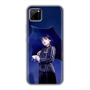 Чохли Венсдей на Realme C11 Уенсдей (AlphaPrint) (Венздей з парасолькою)