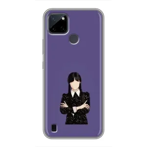 Чохли Венсдей на Realme C12 Уенсдей (AlphaPrint) (Венздей у чорному)