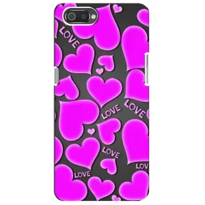 Чехлы для любимой на РіалМі С2 (VPrint) (Pink hearts)