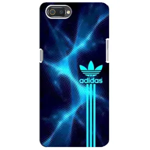 Чехлы Адидас для Realme C2 (AlphaPrint) (Синий Адидас)