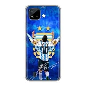 Чехлы для Realme C11 (2021) / C20 (Leo чемпион) (AlphaPrint) (Месси сборная)