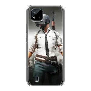 Чехол PUBG для Реалми С11 (2021) / С20 (AlphaPrint) (Пабг мен)
