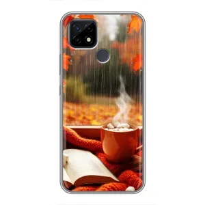 Чехол с принтом «Кофе и дождь» для Realme C21