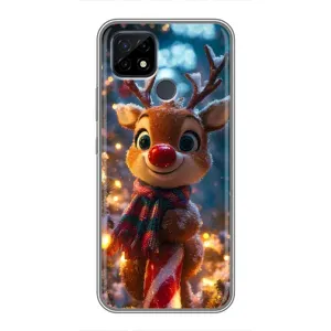 Чехол с принтом «Олень с шарфом» для Realme C21