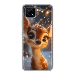 Чехол с принтом «Олененок среди гирлянд» для Realme C21