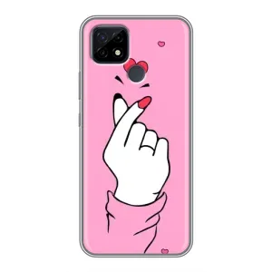 Чохол з принтом для Realme C21 (AlphaPrint - Знак сердечка)