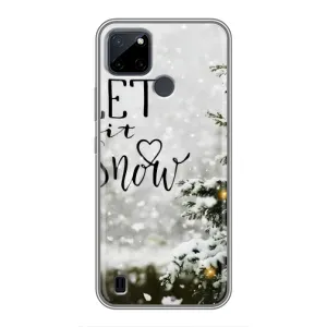 Новорічні, Святкові Чохли для Realme C21Y - 2024 год (Let it snow)