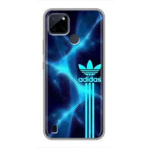 Чехлы Адидас для Realme C21Y (AlphaPrint) (Синий Адидас)