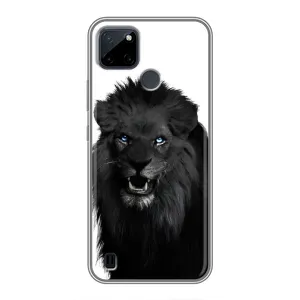 Чехлы с картинками животных Realme C25Y (Черный ЛЕВ)