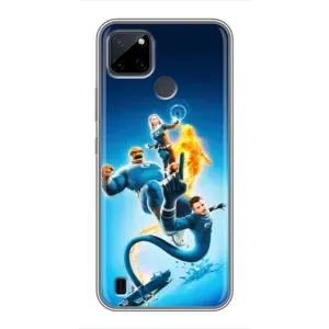 Чехол с принтом Фантастическая четверка для Realme C25Y (Герои Фантастическая Четверка)