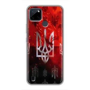 Украинские Чехлы для Realme C25Y с картинкой УПА (AlphaPrint) (ГЕРБ УПА)