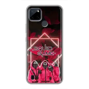 Чехол Гра в кальмара для Realme C25Y (Охранники Игра кальмара)