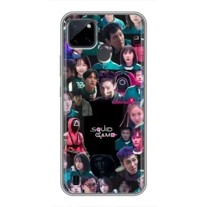 Чехол Гра в кальмара для Realme C25Y (Коллаж Игра кальмара)