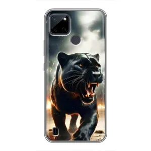 Чехол с картинкой «Хищники» для Realme C25Y (Черная пантера)