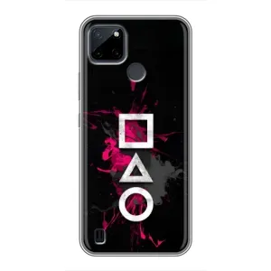 Чехол Гра в кальмара для Realme C25Y (Символы Игра кальмара)