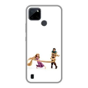 Чехол Рапунцель для Realme C25Y (Рапунцель и Флин)