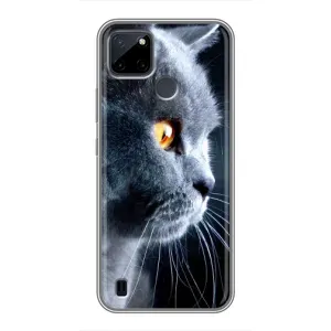 Чохли з Котиками для Realme C25Y (VPrint) (Сірий Кіт)