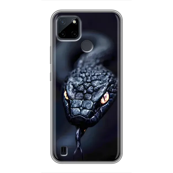Чехол с принтом «Черная змея» для Realme C25Y