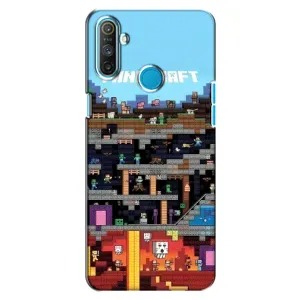 Чохол Майнкрафт на Realme C3 (AlphaPrint) Minecraft (фон Minecraft)