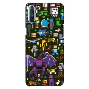 Чохол Майнкрафт на Realme C3 (AlphaPrint) Minecraft (Колаж Майнкрафт)