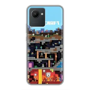 Чохол Майнкрафт на Realme C30 (AlphaPrint) Minecraft (фон Minecraft)