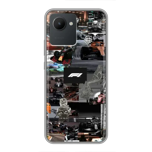 Чохол з принтом «Гоночний колаж Ф1» для Realme C30 Чохол з принтом «Гоночний колаж Ф1» для Realme C30