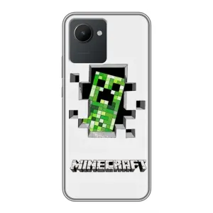 Чохол Майнкрафт на Realme C30 (AlphaPrint) Minecraft (кріпер Майнкрафт)