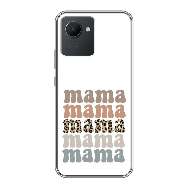 Чехол с принтом «Текстовый коллаж мама» для Realme C30 Чехол с принтом «Текстовый коллаж мама» для Realme C30