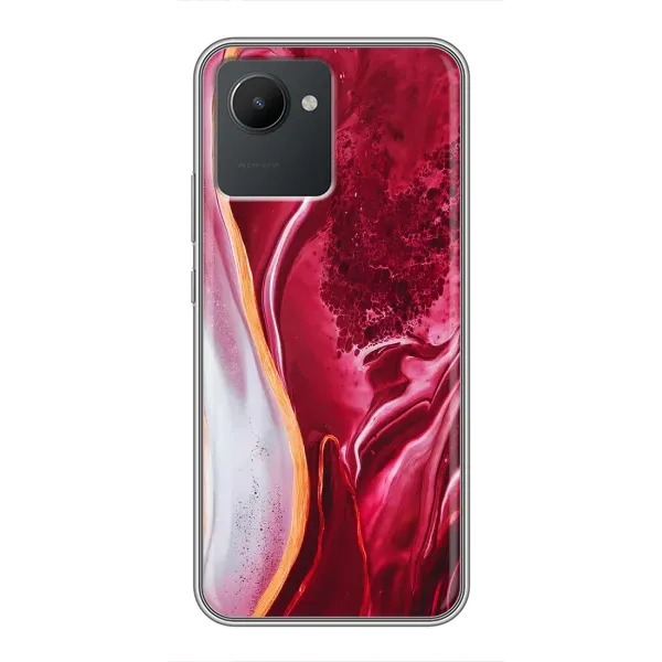 Чехол с принтом «Мрамор красный» для Realme C30
