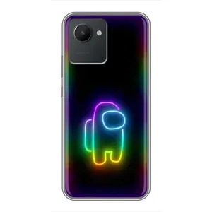 Чехол Амонг Ас для Realme C30 (AlphaPrint) (Яркий скин)
