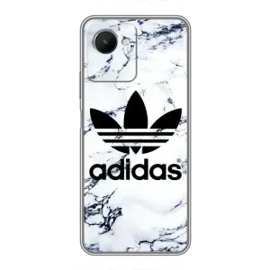 Чехлы Адидас для Realme C30s (AlphaPrint) (Адидас на мраморе)
