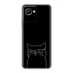 Чохол з принтом «Байдужий кіт» для Realme C30s