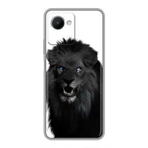 Чохли з картинкою животних Realme C30s (Чорний ЛЕВ)