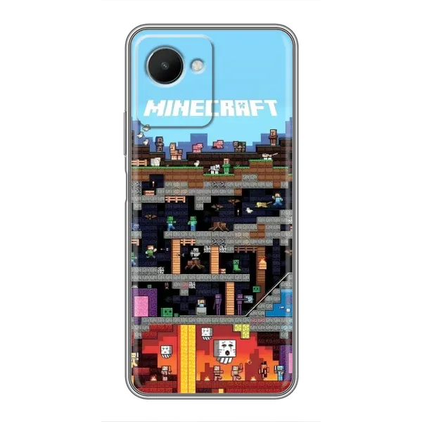 Чохол з принтом «фон Minecraft» для Realme C30s Чохол з принтом «фон Minecraft» для Realme C30s