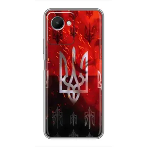 Украинские Чехлы для Realme C30s с картинкой УПА (AlphaPrint) (ГЕРБ УПА)