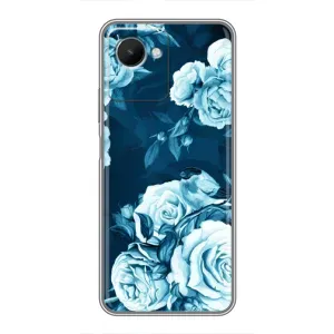 Чехлы (ART) Цветы на Realme C30s (VPrint) (Блактині бутони)