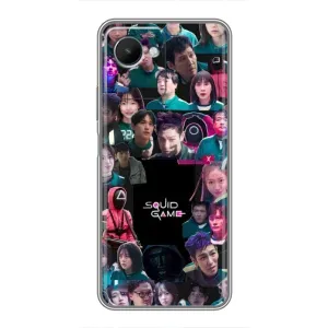 Чохол Гра в кальмара для Realme C30s (Колаж Гра кальмара)