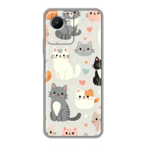 Чохол з принтом «Колаж котів» для Realme C30s