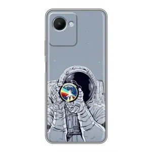 Чохол NASA для Realme C30s (AlphaPrint) (Космонавт фото)