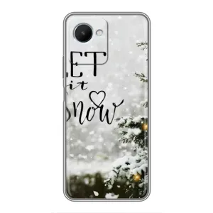 Новорічні, Святкові Чохли для Realme C30s - 2024 год (Let it snow)