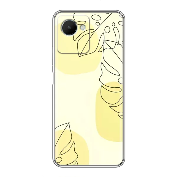 Чохол з принтом «Жовта монстера арт» для Realme C30s